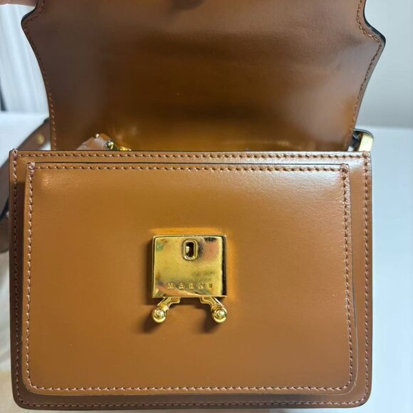 MARNI Brown Basket Trunk Bag - Picture 7 of 7